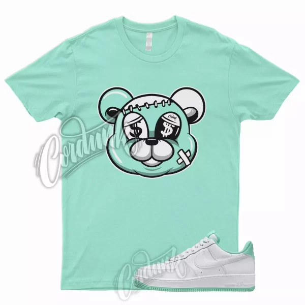 STITCH T Shirt for N Air Force 1 Low White Mint Foam Mystic Navy Mid Green 90 Jezsport.com