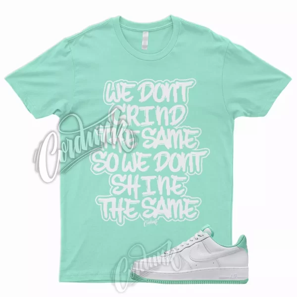 GRIND T Shirt for N Air Force 1 Low White Mint Foam Mystic Navy Mid Green 90 Jezsport.com