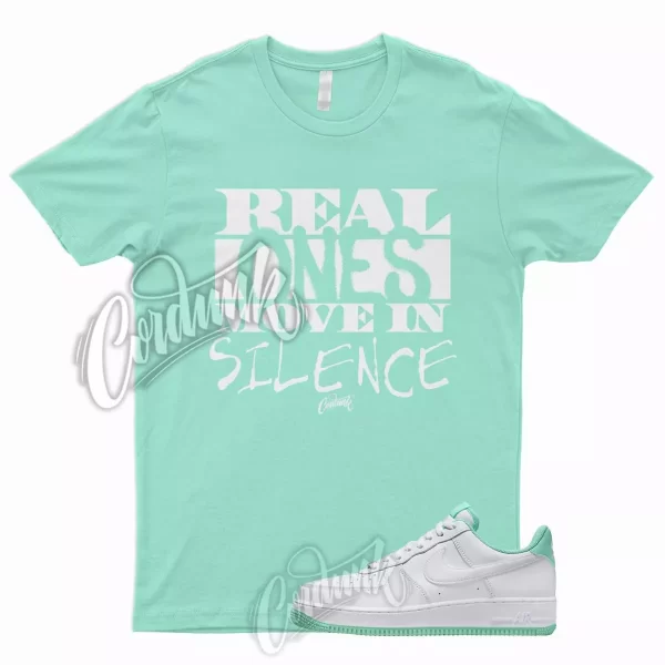 R1 T Shirt for N Air Force 1 Low White Mint Foam Mystic Navy Mid Green 90 Jezsport.com