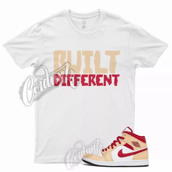 BUILT T Shirt for J1 1 Mid Light Curry Cardinal Red Onyx Beige Cream High Jezsport.com