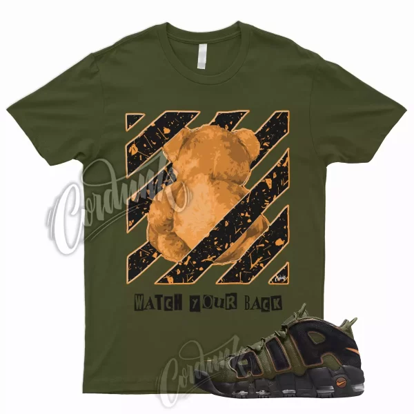 BACK T Shirt for Air More Uptempo Cargo Khaki Pecan Olive Orange VaporMax 1 Jezsport.com