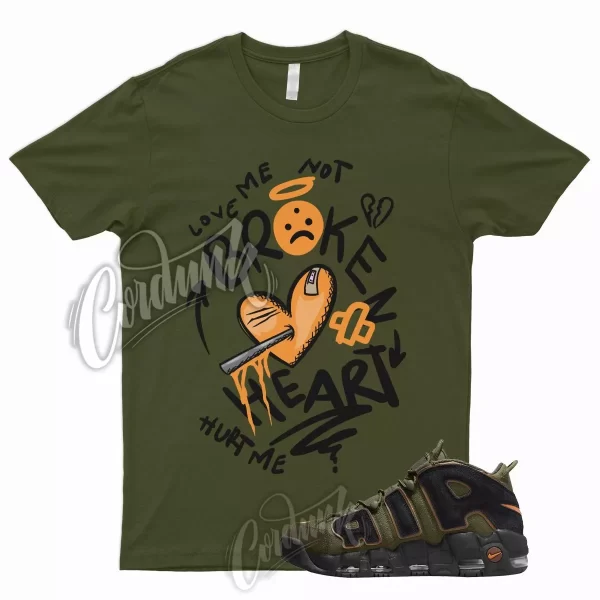 BROKEN Shirt for N Air More Uptempo Cargo Khaki Pecan Olive Orange VaporMax 1 Jezsport.com