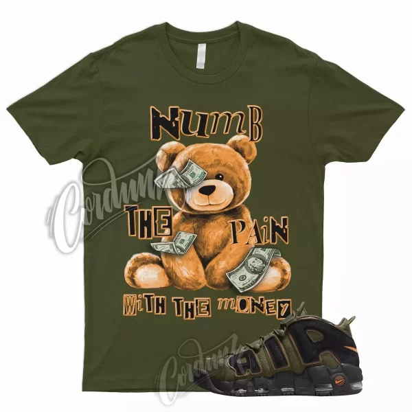 NUMB T Shirt for N Air More Uptempo Cargo Khaki Pecan Olive Orange VaporMax 1 Jezsport.com