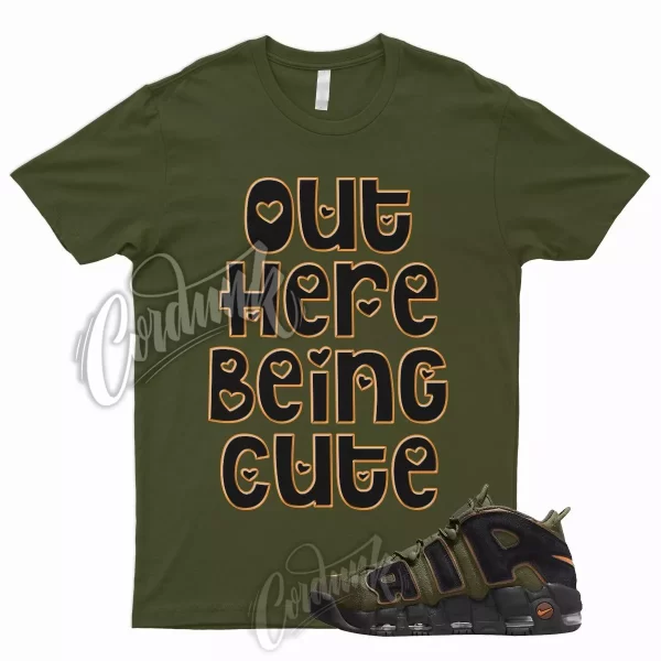 CUTE T Shirt for N Air More Uptempo Cargo Khaki Pecan Olive Orange VaporMax 1 Jezsport.com