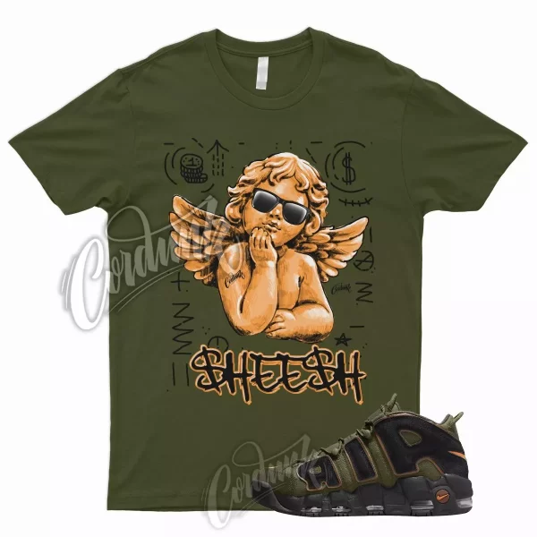 SHE T Shirt for N Air More Uptempo Cargo Khaki Pecan Olive Orange VaporMax 1 Jezsport.com