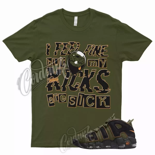 SICK T Shirt for N Air More Uptempo Cargo Khaki Pecan Olive Orange VaporMax 1 Jezsport.com