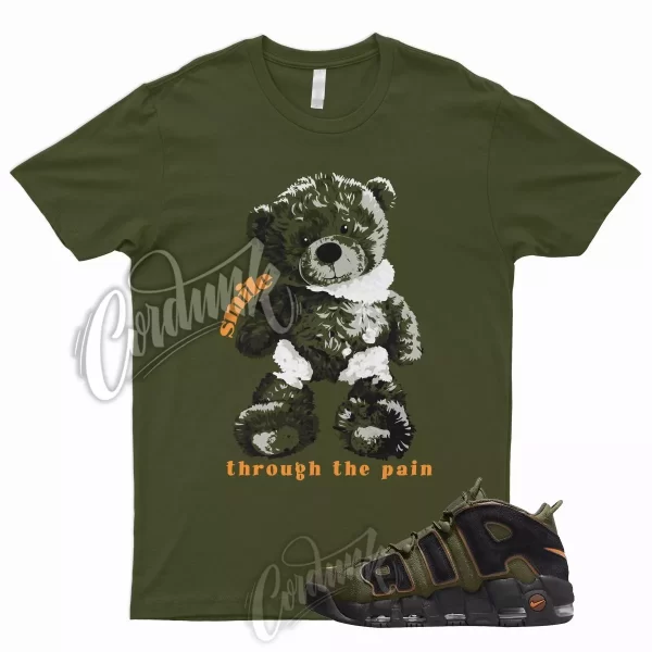 SMILE Shirt for N Air More Uptempo Cargo Khaki Pecan Olive Orange VaporMax 1 Jezsport.com