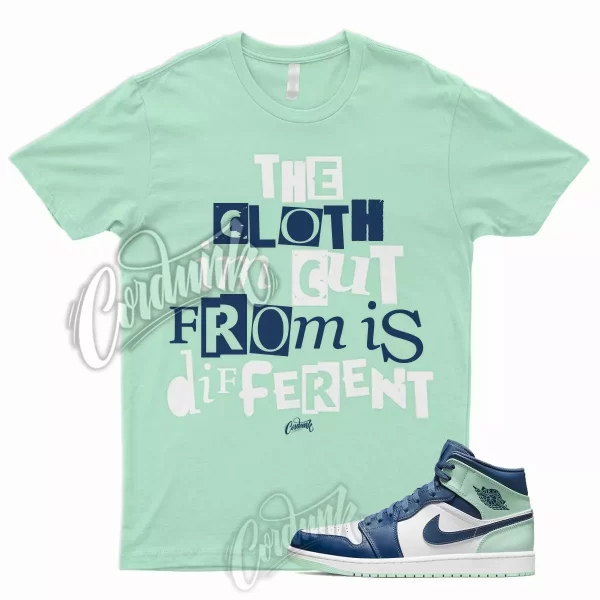 Mint CUT T Shirt for J1 1 Mystic Blue Foam Green 6 Tropical Twist Low 5 Glow Jezsport.com