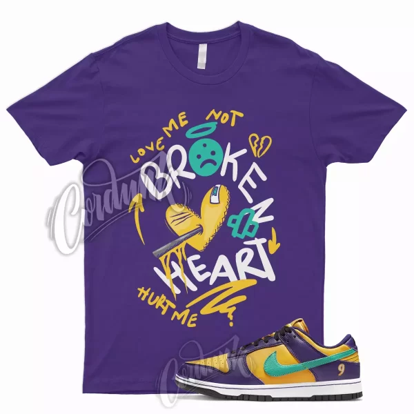 BROKE T Shirt for Dunk Low LL Court Purple University Gold Emerald Yellow 1 Jezsport.com