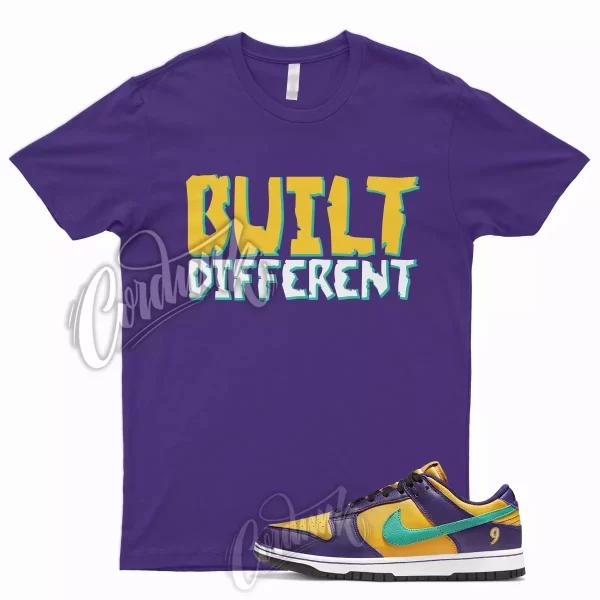 BUILT T Shirt for Dunk Low LL Court Purple University Gold Emerald Yellow 1 Jezsport.com