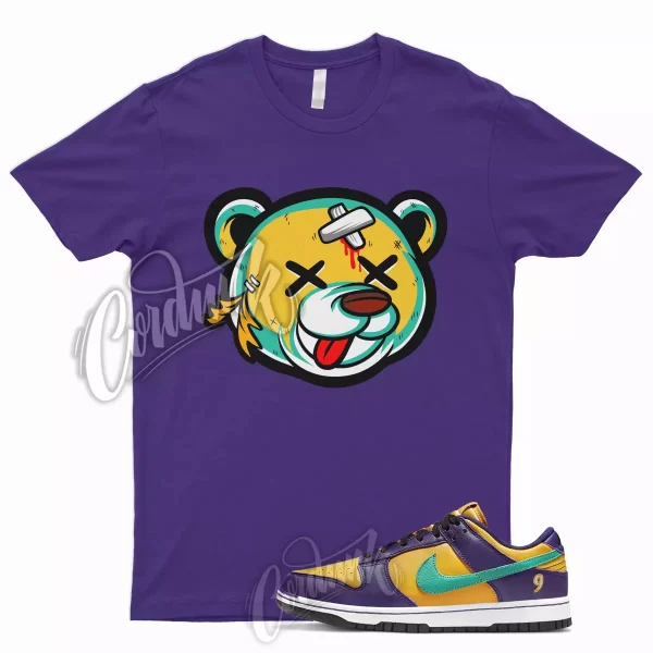 DB T Shirt for Dunk Low LL Court Purple University Gold Emerald Yellow 1 Jezsport.com