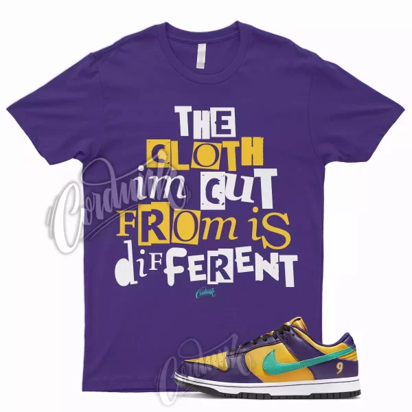 CUT T Shirt for Dunk Low LL Court Purple University Gold Emerald Yellow 1 Jezsport.com