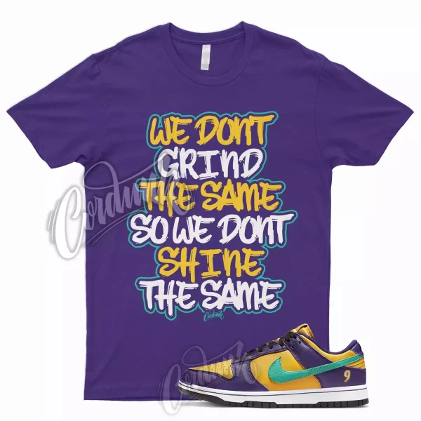 GRIND T Shirt for Dunk Low LL Court Purple University Gold Emerald Yellow 1 Jezsport.com