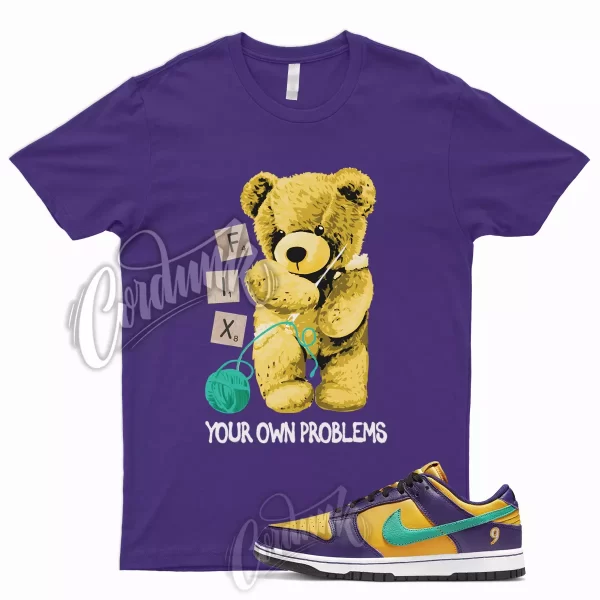 FIX T Shirt for Dunk Low LL Court Purple University Gold Emerald Yellow 1 Jezsport.com