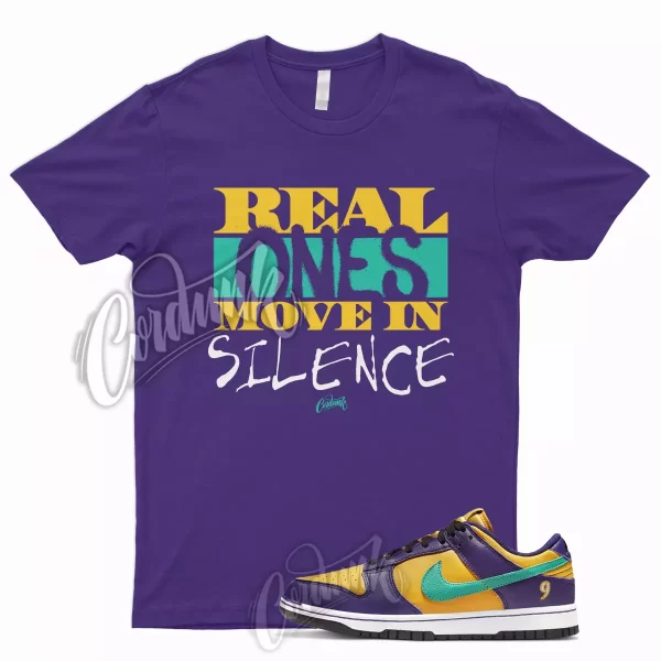 R1 T Shirt for Dunk Low LL Court Purple University Gold Emerald Yellow 1 Jezsport.com