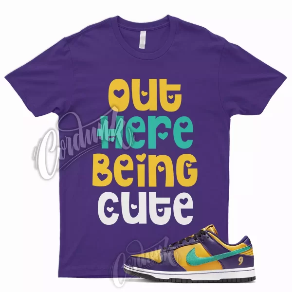 CUTE T Shirt for Dunk Low LL Court Purple University Gold Emerald Yellow 1 Jezsport.com