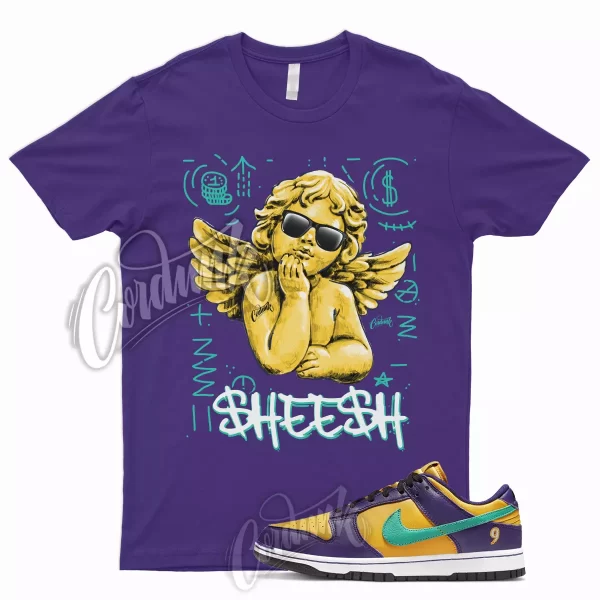 SHE T Shirt for Dunk Low LL Court Purple University Gold Emerald Yellow 1 Jezsport.com