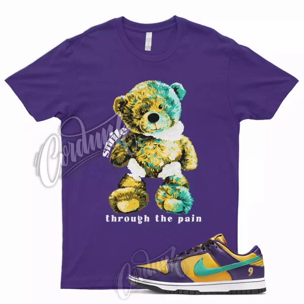 SMILE T Shirt for Dunk Low LL Court Purple University Gold Emerald Yellow 1 Jezsport.com