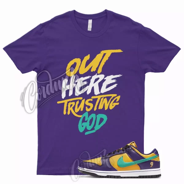 TG T Shirt for Dunk Low LL Court Purple University Gold Emerald Yellow 1 Jezsport.com