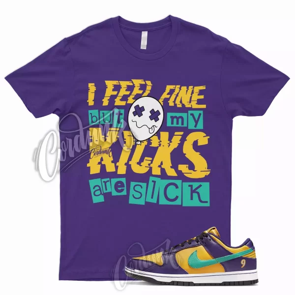 SICK T Shirt for Dunk Low LL Court Purple University Gold Emerald Yellow 1 Jezsport.com