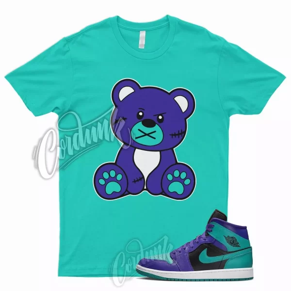 BEAR T Shirt for J1 1 Dark Concord New Emerald Teal Purple Grape 5 6 Rings Jezsport.com