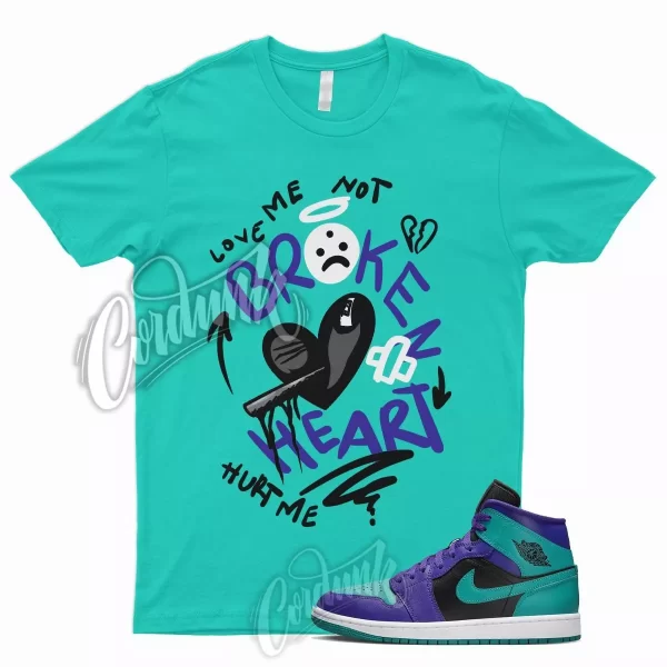 BROKEN T Shirt for J1 1 Dark Concord New Emerald Teal Purple Grape 5 6 Rings Jezsport.com