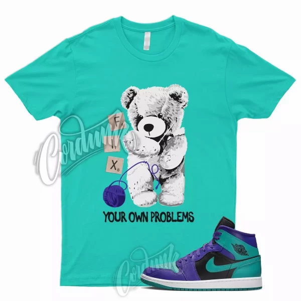 FIX T Shirt for J1 1 Dark Concord New Emerald Teal Purple Grape 5 6 Rings Jezsport.com