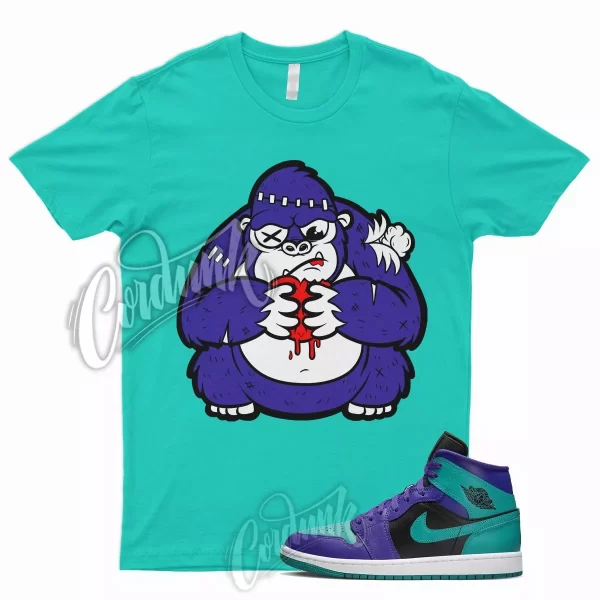 GOR T Shirt for J1 1 Dark Concord New Emerald Teal Purple Grape 5 6 Rings Jezsport.com