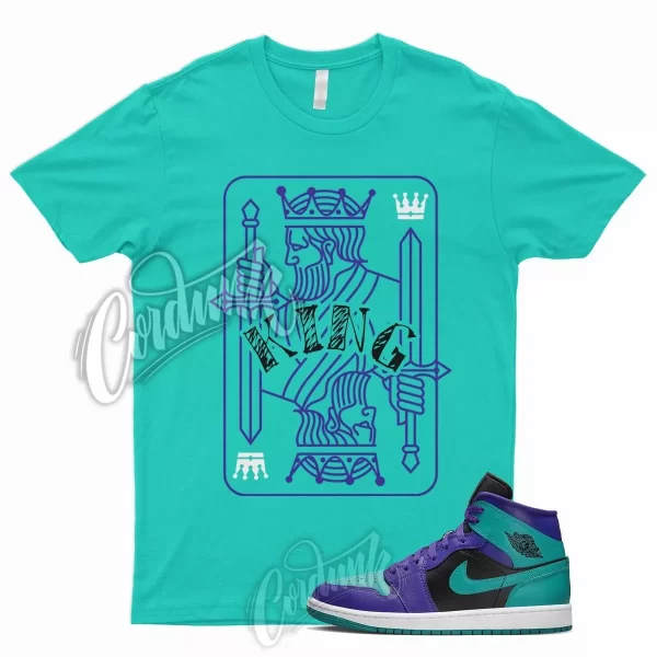 KING T Shirt for J1 1 Dark Concord New Emerald Teal Purple Grape 5 6 Rings Jezsport.com