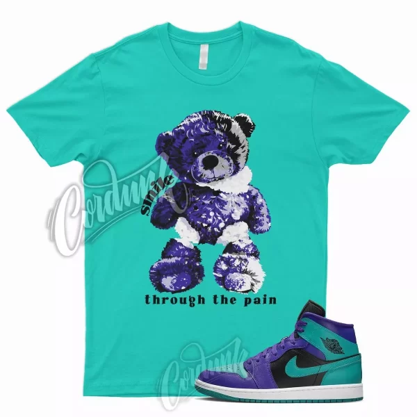 SMILE T Shirt for J1 1 Dark Concord New Emerald Teal Purple Grape 5 6 Rings Jezsport.com