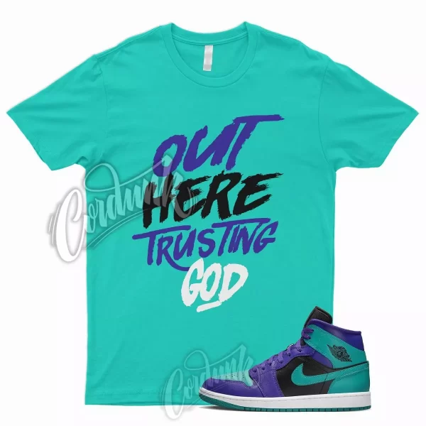 TG T Shirt for J1 1 Dark Concord New Emerald Teal Purple Grape 5 6 Rings OG Jezsport.com