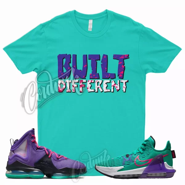 BUILT Shirt for LeBron 19 Purple Teal South Beach Emerald Witness 6 Wild Berry 1 Jezsport.com