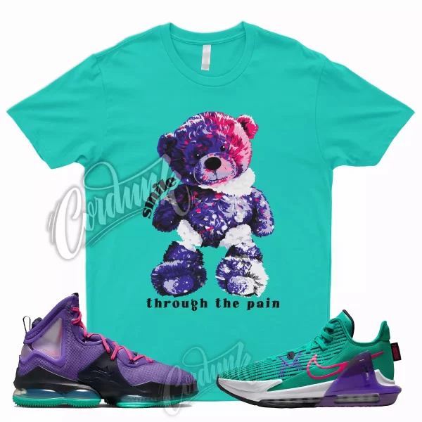 SMILE T Shirt for LeBron 19 Purple Teal South Beach Emerald Witness 6 Wild Berry Jezsport.com