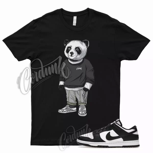 PANDA T Shirt for Dunk High Black White B&W Low Mid 1 2 3 4 5 6 7 8 9 Jezsport.com