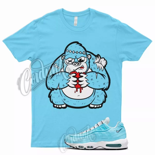 GOR T Shirt for N Air Max 95 Blue Chill White Black UNC University Powder 1 Jezsport.com