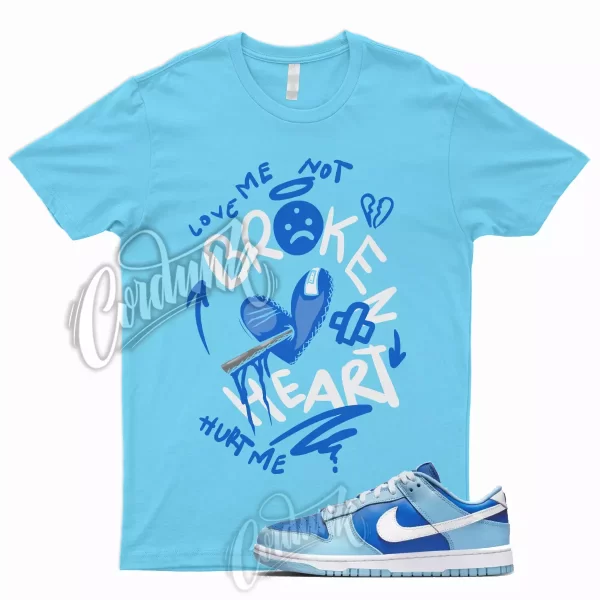 BROKE T Shirt for Dunk Low Argon Blue Flash Marina Dutch UNC Powder White 1 Jezsport.com