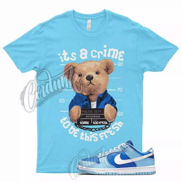 CRIME T Shirt for N Dunk Low Argon Blue Flash Marina Dutch UNC Powder White 1 Jezsport.com