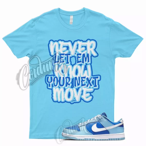 LET T Shirt for Dunk Low Argon Blue Flash Marina Dutch UNC University 1 9 6 Jezsport.com