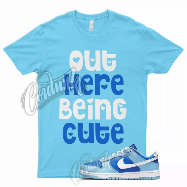 CUTE T Shirt for N Dunk Low Argon Blue Flash Marina Dutch UNC University 1 9 Jezsport.com