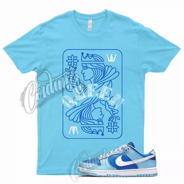 QUEEN T Shirt for N Dunk Low Argon Blue Flash Marina Dutch UNC University 1 9 Jezsport.com