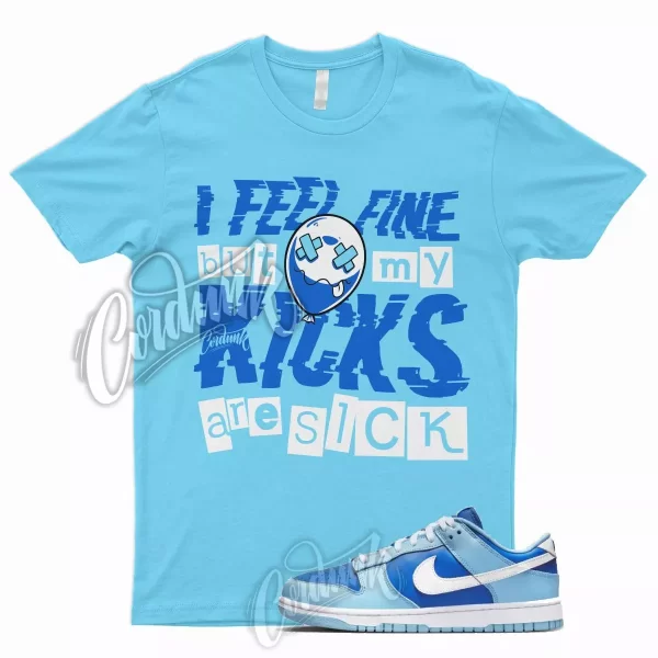 SICK T Shirt for N Dunk Low Argon Blue Flash Marina Dutch UNC University 1 9 Jezsport.com