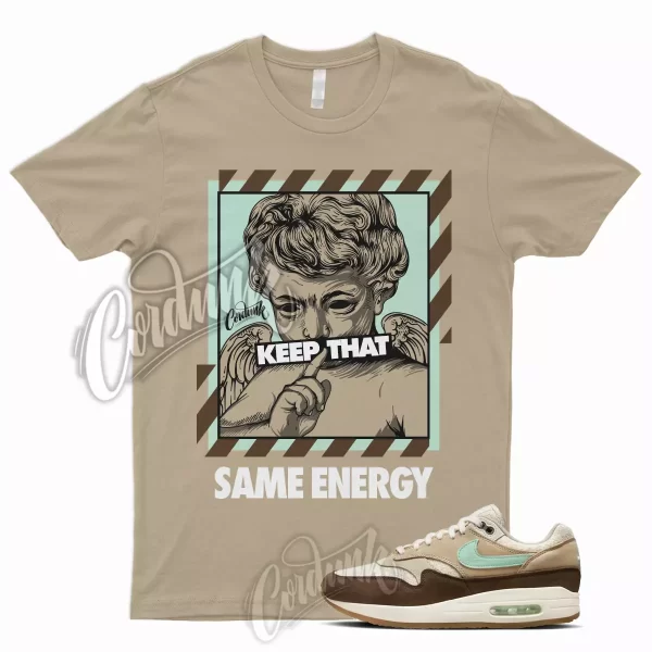 ENRGY Shirt for Air Max 1 Crepe Hemp Medium Brown Mint Foam Mushroom Muslin Jezsport.com