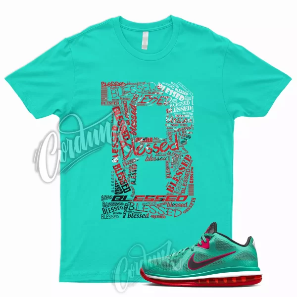 BLESSED T Shirt for LeBron 9 Low Reverse Liverpool Green Black Action Red 1 Jezsport.com