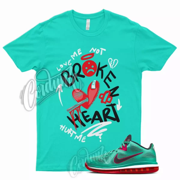 BROKEN T Shirt for LeBron 9 Low Reverse Liverpool Green Black Action Red 1 Jezsport.com