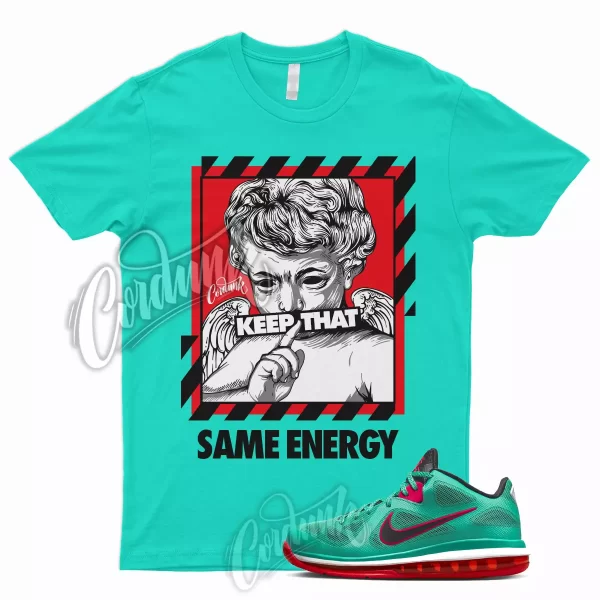 ENERGY T Shirt for LeBron 9 Low Reverse Liverpool Green Black Action Red 1 Jezsport.com