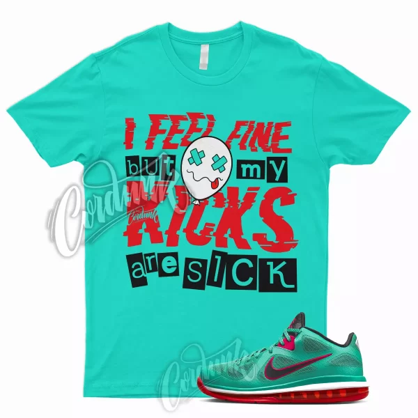 SICK T Shirt for LeBron 9 Low Reverse Liverpool Green Black Action Red 1 Jezsport.com