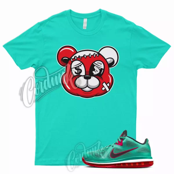 STITCH T Shirt for LeBron 9 Low Reverse Liverpool Green Black Action Red 1 Jezsport.com