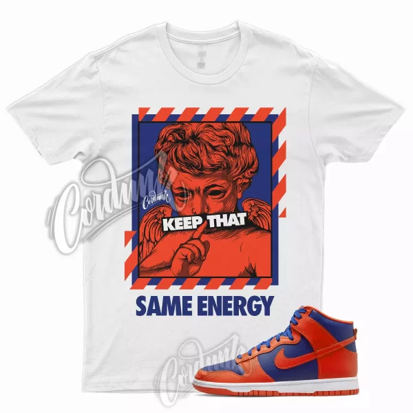 ENERGY T Shirt for Dunk High Navy Orange Deep Royal Blue Knicks Vapormax 1 Jezsport.com