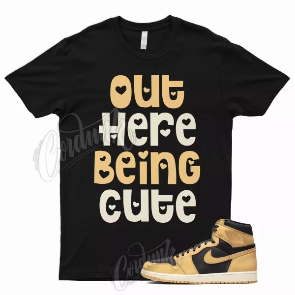 CUTE T Shirt for J1 1 High OG Heirloom Vachetta Tan Black Sail Yellow Sun Jezsport.com