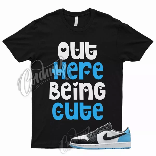 CUTE T Shirt for J1 1 Low Black Dark Powder Blue UNC University Low Mid High Jezsport.com